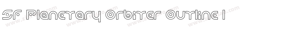 SF Planetary Orbiter Outline Italic字体转换